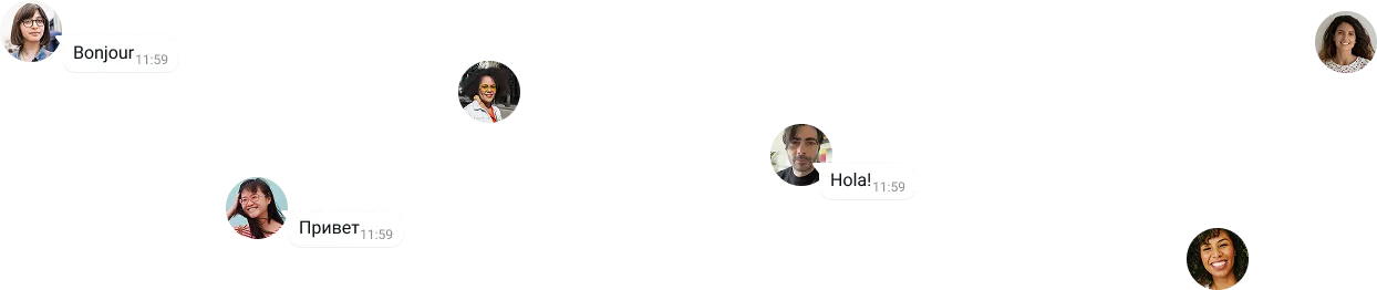 用不同语言保持联系